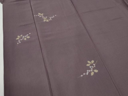 平和屋着物●訪問着　絞り　枝葉文　金彩　正絹　逸品　CABI2721yc
