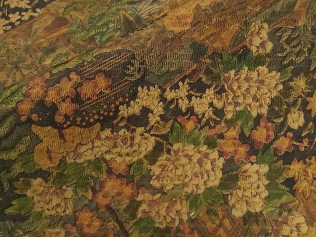 平和屋着物●友禅師・京の名工・伝統工芸士・樽本伊勢蔵　小紋　花松文　反端付き　正絹　逸品　CABI2724yc