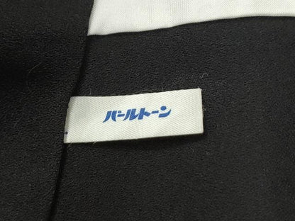平和屋着物●訪問着　流水草花文　暈し染め　黒地　金彩　正絹　逸品　CABI2725yc