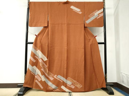 平和屋着物●訪問着　絞り　刺繍　短冊吉祥花文　金彩　正絹　逸品　CABI2730yc