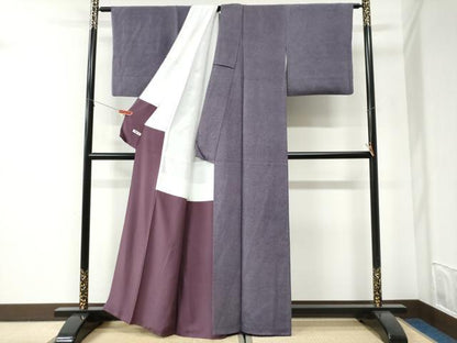 平和屋着物●伝統工芸士　砂川健一　江戸小紋　鮫小紋柄　鬼しぼ縮緬　正絹　逸品　CABI2732yc