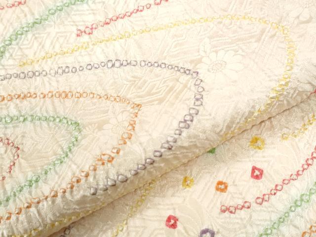 平和屋着物●上質な小紋　総絞り　流水文　正絹　逸品　CABI2733yc