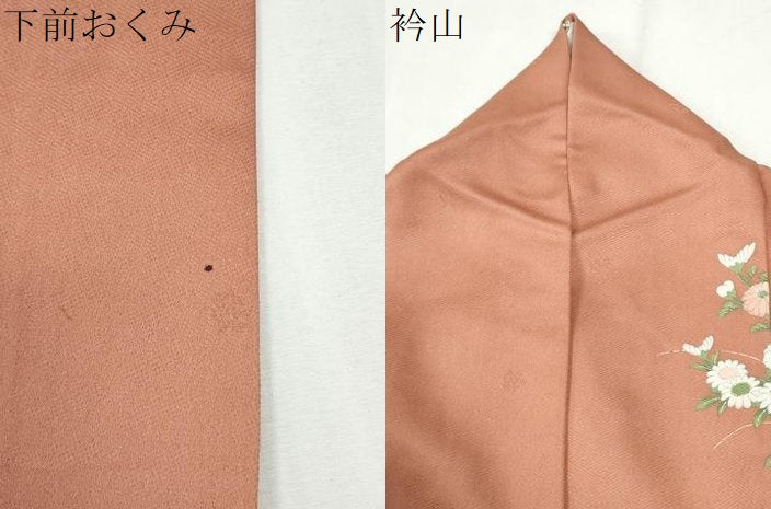平和屋着物●訪問着　雲取り流水牡丹草花文　暈し染め　金彩　正絹　逸品　CABI2734yc