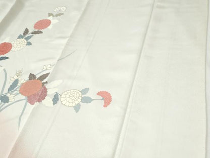 平和屋着物●訪問着　刺繍　枝菊文　暈し染め　金彩　正絹　逸品　未使用　CABI2735yc