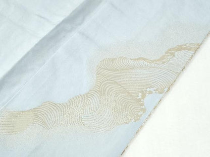 平和屋着物●豪華色留袖　寿光織　流水扇面草花文　暈し染め　金糸　正絹　逸品　CABI2736yc
