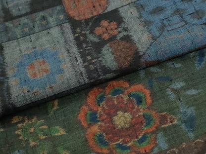 平和屋着物●小千谷紬　百柄　正絹　逸品　未使用　CABI2738yc