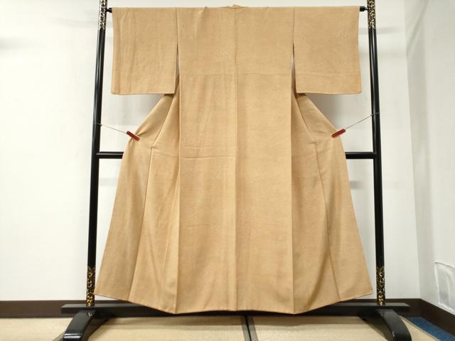平和屋着物●江戸小紋　御所車草花文　正絹　逸品　CABI2740yc