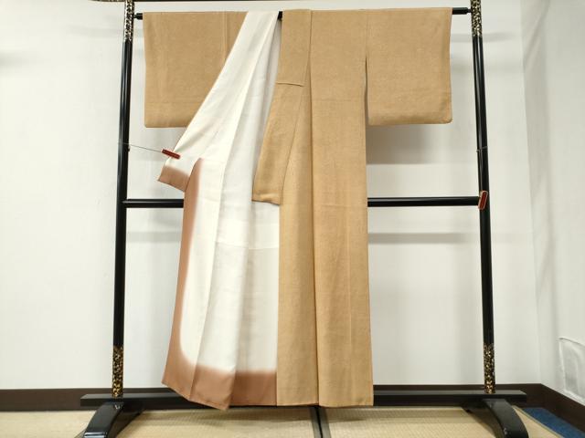 平和屋着物●江戸小紋　御所車草花文　正絹　逸品　CABI2740yc