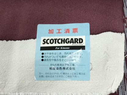 平和屋着物●上質な小紋　乱菊舞花文　金彩　反端付き　正絹　逸品　CABI2744yc