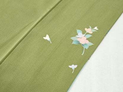 平和屋着物●訪問着　友禅　作家物　枝菊陶器花文　暈し染め　正絹　逸品　CABI2750yc