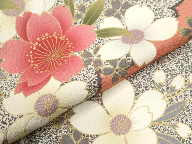 平和屋着物●豪華振袖　駒刺繍　雲取り舞桜文　金彩　正絹　逸品　未使用　CABI2760yc