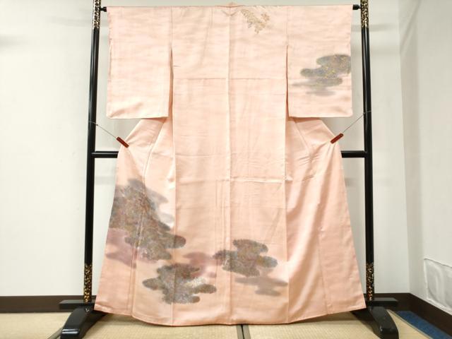 平和屋着物●訪問着　辻が花　暈し染め　金彩　正絹　逸品　未使用　CABI2762yc