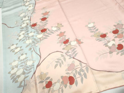 平和屋着物●訪問着　駒刺繍　枝橘　金彩　正絹　逸品　CABI2764yc