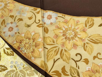 平和屋着物●豪華色留袖　作家物　駒刺繍　唐草文様　本金箔　正絹　逸品　未使用　CABI2767yc