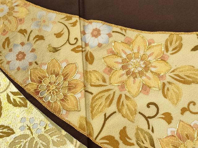 平和屋着物●豪華色留袖　作家物　駒刺繍　唐草文様　本金箔　正絹　逸品　未使用　CABI2767yc