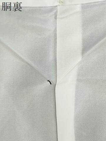 平和屋着物●結城紬　100亀甲　飛び亀甲柄　舞蝶文　正絹　逸品　未使用　CABI2773yc
