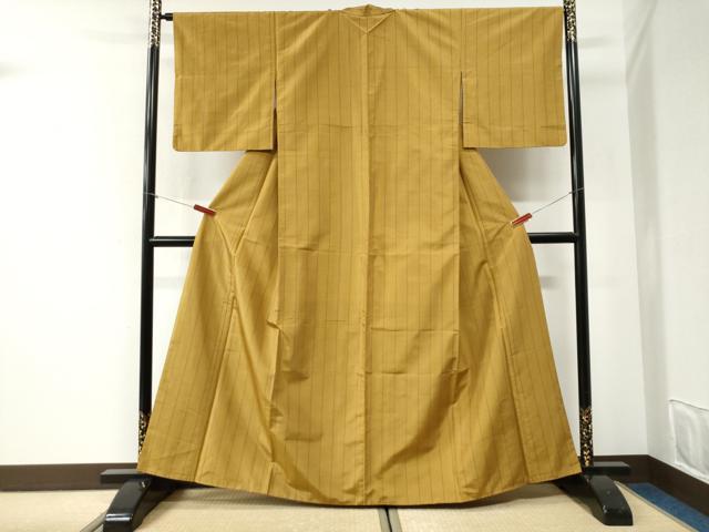 平和屋着物●上質な紬　縞　正絹　逸品　CABI2775yc
