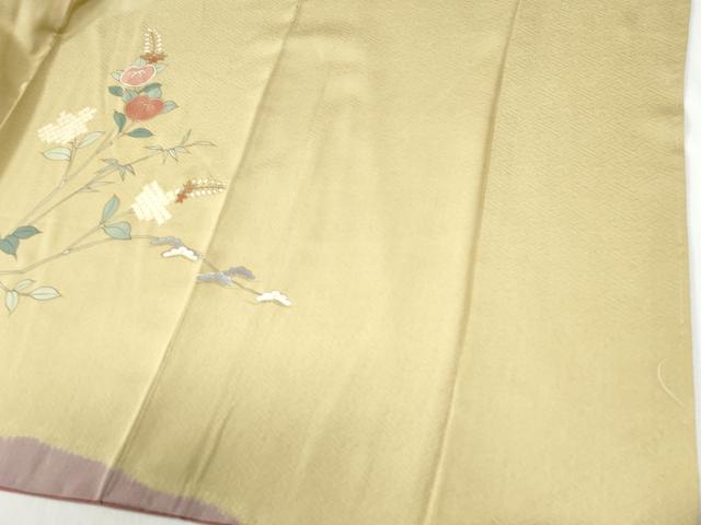 平和屋着物●訪問着　絞り　枝橘　金彩　正絹　逸品　CABI2777yc
