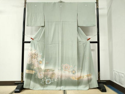 平和屋着物●豪華色留袖　作家物　駒刺繍　霞飛鳥更紗花唐草文　暈し染め　金彩　三越扱い　正絹　逸品　CABI2778yc