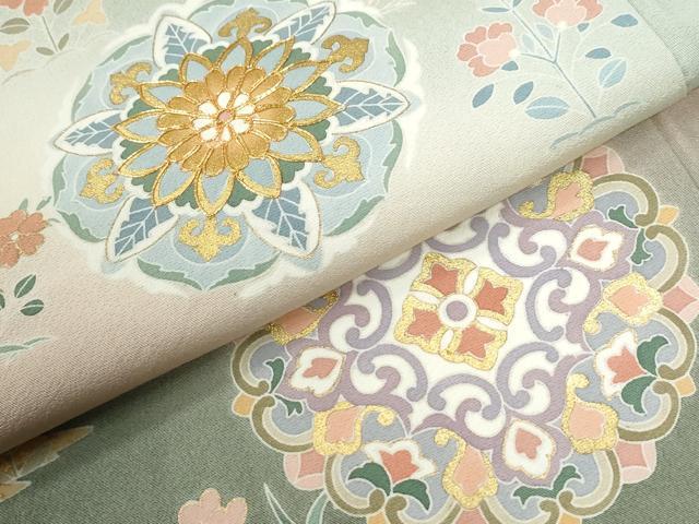 平和屋着物●豪華色留袖　作家物　駒刺繍　霞飛鳥更紗花唐草文　暈し染め　金彩　三越扱い　正絹　逸品　CABI2778yc