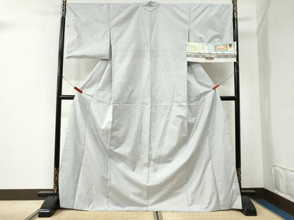 平和屋着物●白泥染の第一人者・絣の魔術師 恵積五郎 本場大島紬 恵大島織物謹製 白大島 カタス 証紙付き ロング丈 正絹 逸品 CABI2781yc