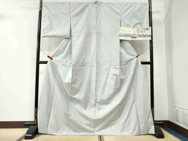 平和屋着物●白泥染の第一人者・絣の魔術師 恵積五郎 本場大島紬 恵大島織物謹製 白大島 カタス 証紙付き ロング丈 正絹 逸品 CABI2781yc