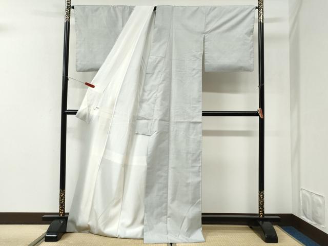 平和屋着物●白泥染の第一人者・絣の魔術師 恵積五郎 本場大島紬 恵大島織物謹製 白大島 カタス 証紙付き ロング丈 正絹 逸品 CABI2781yc