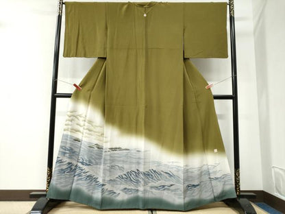 平和屋着物●豪華色留袖　作家物　水辺風景文　暈し染め　正絹　逸品　CABI2784yc