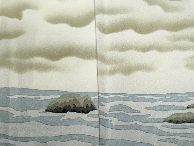 平和屋着物●豪華色留袖　作家物　水辺風景文　暈し染め　正絹　逸品　CABI2784yc