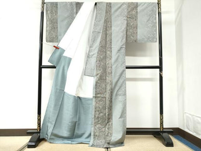 平和屋着物●本場大島紬　更紗花唐草文　ロング丈　正絹　逸品　未使用　CABI2785yc