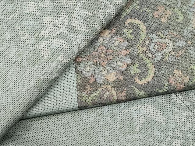 平和屋着物●本場大島紬　更紗花唐草文　ロング丈　正絹　逸品　未使用　CABI2785yc