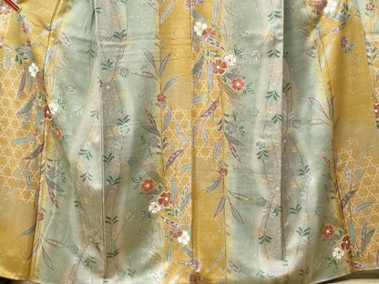 平和屋着物●豪華振袖　網目枝花文　暈し染め　金彩　正絹　逸品　CABI2786yc