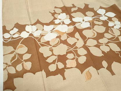 平和屋着物●本塩沢　訪問着　刺繍　秀佳夢きもの　枝葉文　反端付き　正絹　逸品　未使用　CABI2793yc