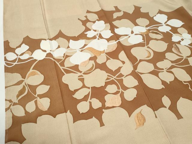 平和屋着物●本塩沢　訪問着　刺繍　秀佳夢きもの　枝葉文　反端付き　正絹　逸品　未使用　CABI2793yc
