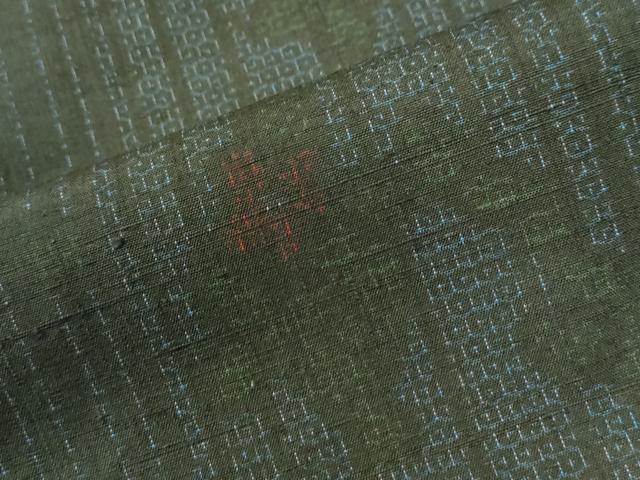 平和屋着物●結城紬　80亀甲　草花文　正絹　逸品　CABI2798yc