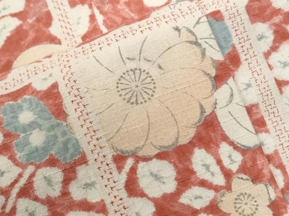 平和屋着物●上質な小紋　紬地　辻が花　正絹　逸品　CABI2804yc