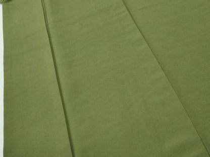平和屋着物●上質な色無地　松葉色　正絹　逸品　未使用　CABI2806yc