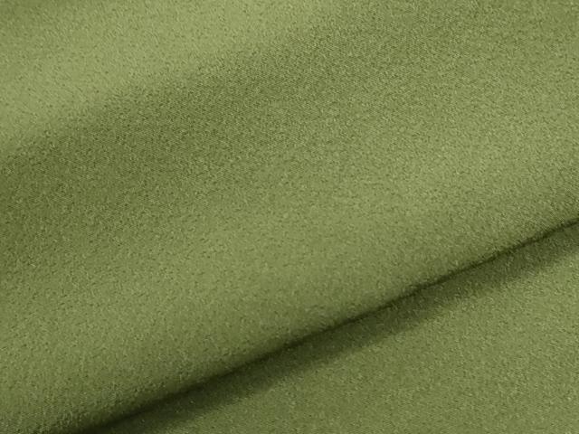 平和屋着物●上質な色無地　松葉色　正絹　逸品　未使用　CABI2806yc