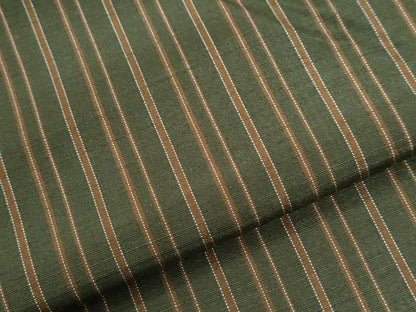 平和屋着物●今昔紬　縞　反端付き　正絹　逸品　CABI2809yc