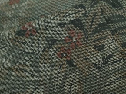 平和屋着物●訪問着　紬地　草花文　正絹　逸品　CABI2815yc