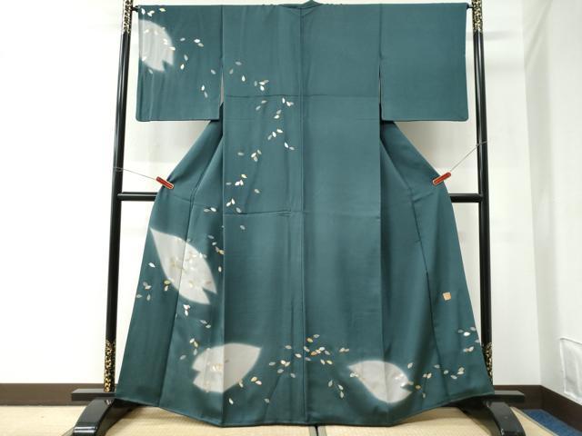 平和屋着物●金彩友禅作家　金彩の魔術師　堀省平　金煌織　訪問着　舞花弁　暈し染め　金彩　正絹　逸品　CABI2816yc