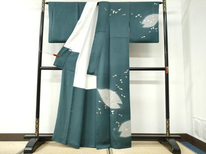 平和屋着物●金彩友禅作家　金彩の魔術師　堀省平　金煌織　訪問着　舞花弁　暈し染め　金彩　正絹　逸品　CABI2816yc