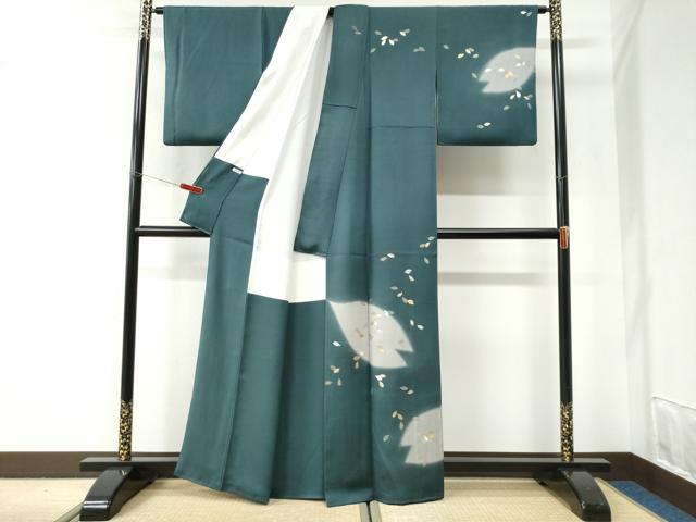 平和屋着物●金彩友禅作家　金彩の魔術師　堀省平　金煌織　訪問着　舞花弁　暈し染め　金彩　正絹　逸品　CABI2816yc