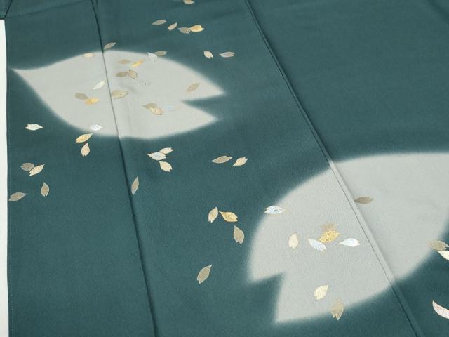 平和屋着物●金彩友禅作家　金彩の魔術師　堀省平　金煌織　訪問着　舞花弁　暈し染め　金彩　正絹　逸品　CABI2816yc