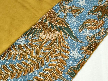 平和屋着物●上質な色無地　吉祥地紋　山吹茶色　正絹　逸品　CABI2817yc