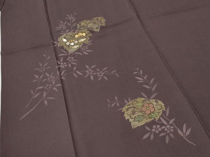 平和屋着物●訪問着　草花文　金彩　三越扱い　正絹　逸品　CABI2820yc