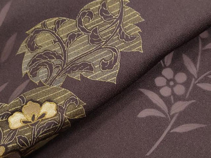 平和屋着物●訪問着　草花文　金彩　三越扱い　正絹　逸品　CABI2820yc