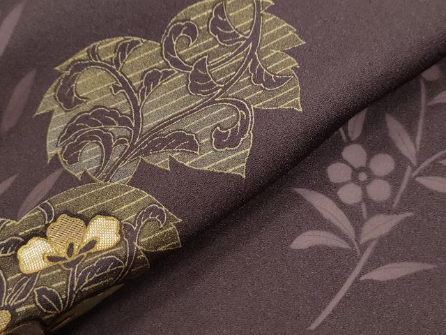 平和屋着物●訪問着　草花文　金彩　三越扱い　正絹　逸品　CABI2820yc