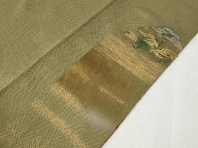 平和屋着物●豪華色留袖　樹林京風景文　暈し染め　金彩　正絹　逸品　CABI2822yc