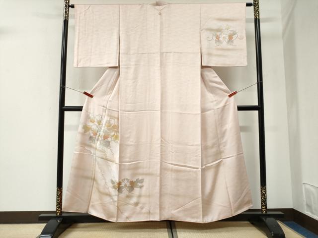 平和屋着物●金彩友禅　卓越技能者・名工・和田光正　訪問着　葡萄蔦の葉文　暈し染め　金彩　正絹　逸品　CABI2824yc